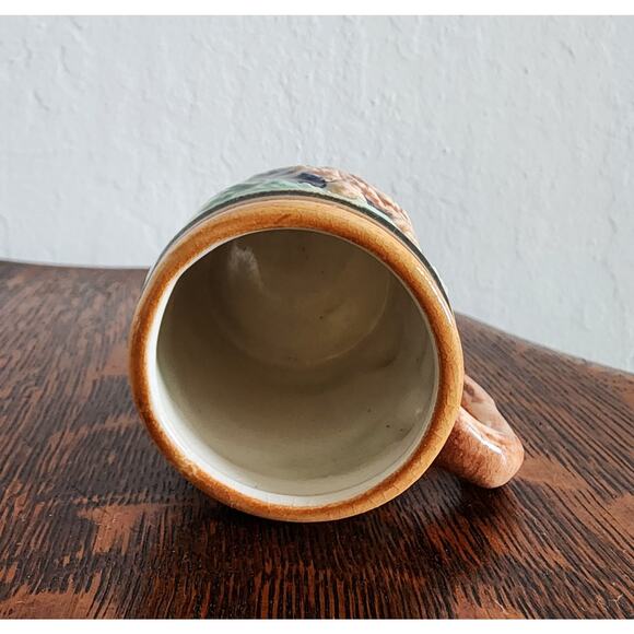 Vintage Relief Mold German Beer Stein Miniature Mug – Soldier Scene – 2.5 in - Picture 3 of 7